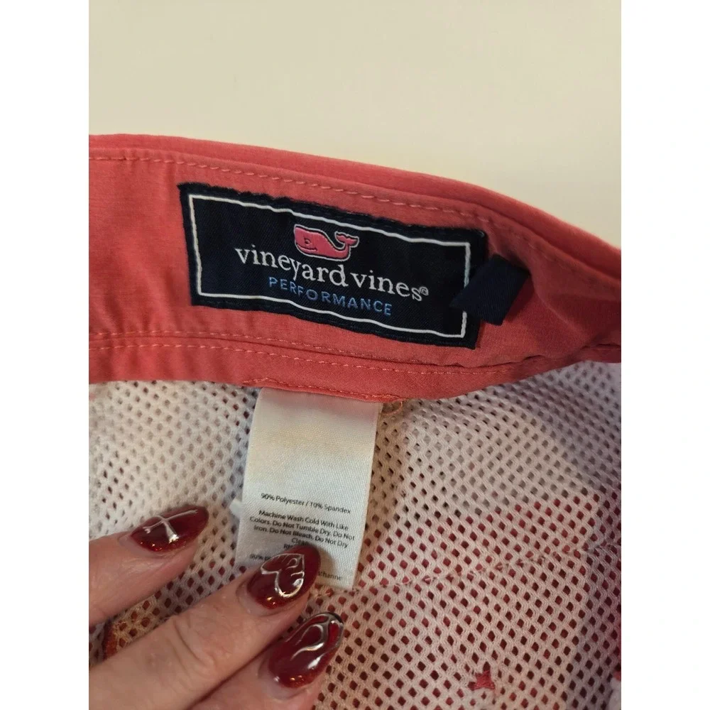 Vineyard Vines Shorts Men's 34 Red Performance Breaker Golf Preppy FLAW